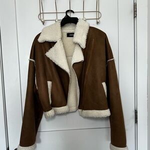 Cider Brown Sherpa Jacket